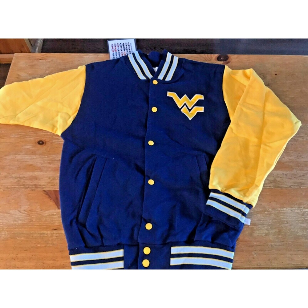 West Virginia Mountaineers Varsity Jacket Youth Medium Baseball WVU Letter Retro